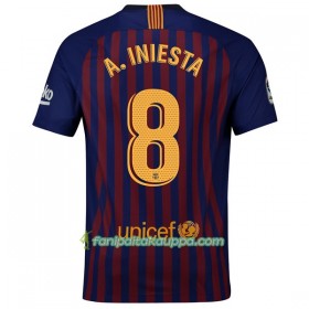 Jalkapallo Peliasut FC Barcelona A_Iniesta 8 Koti Pelipaita 2018/19 Lyhythihainen